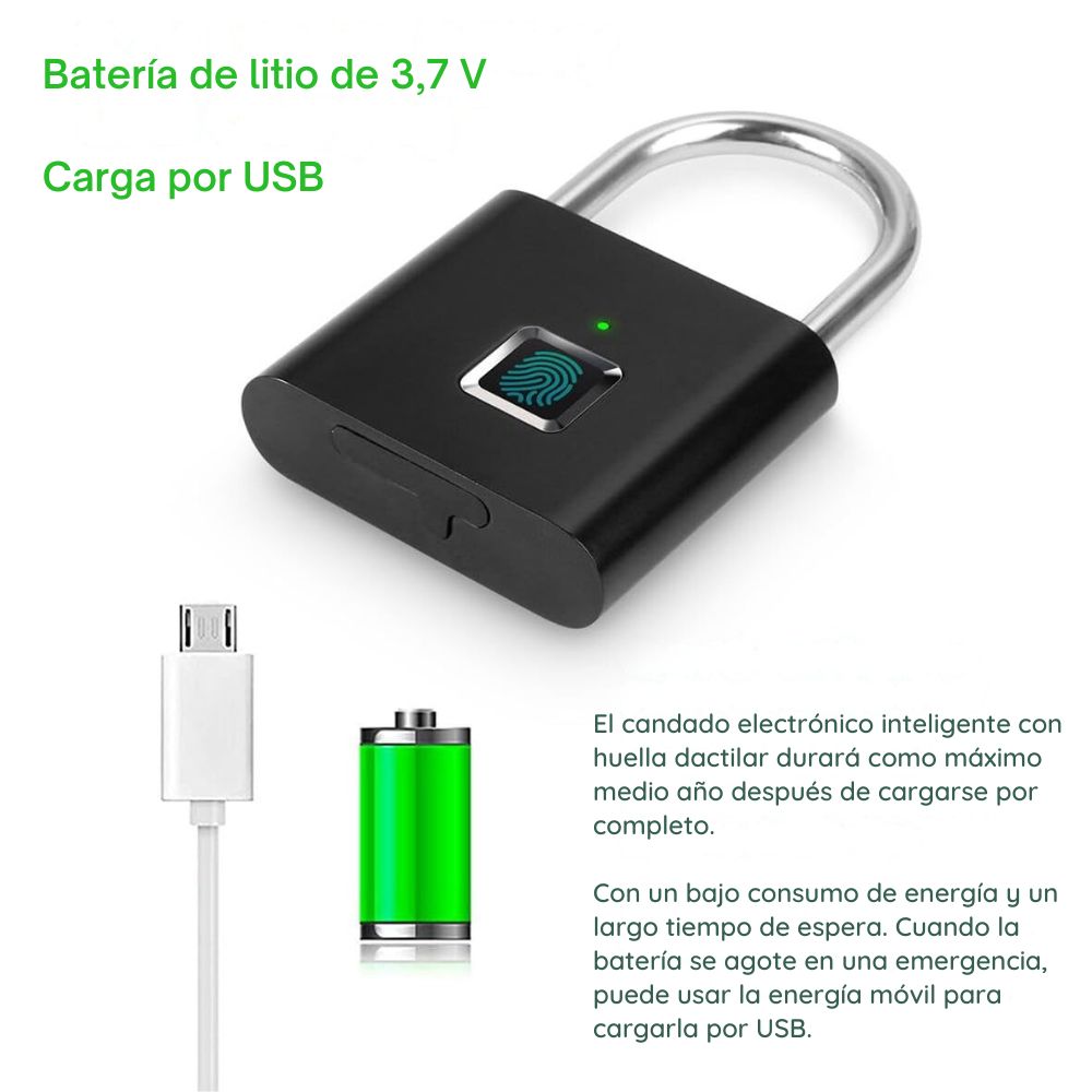 Miniatura 4 de CANDADO INTELIGENTE CON HUELLA DACTILAR
